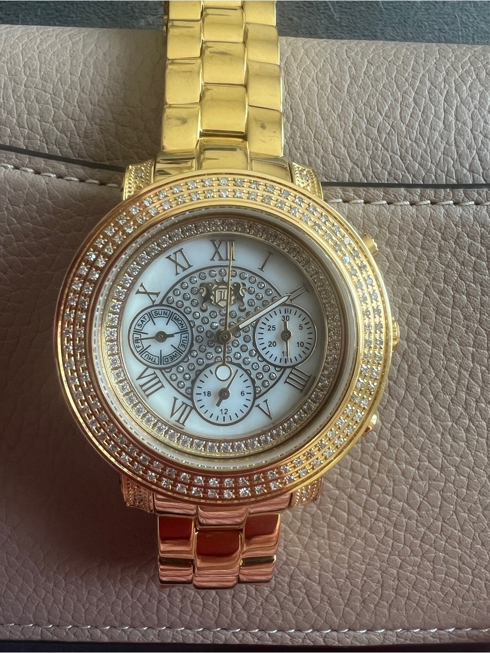 Luxerman  Gold Diamond Accent Women's Bracelet Watch -Joe Rodeo